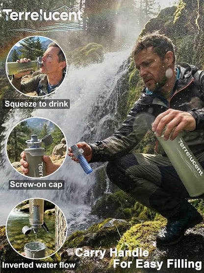 33.8 oz Collapsible Water Bottle - Image 2
