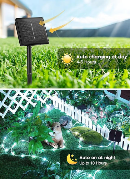 Brightown 2-Pack 39FT 100LED Solar Rope Lights, Solar Outdoor Lights IP65 - Image 7