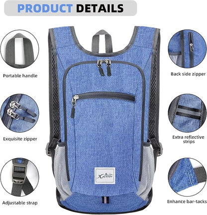 Xgunion Hiking Backpack 10L Small Travel Lightweight Daypack Foldable Hiking - Image 4