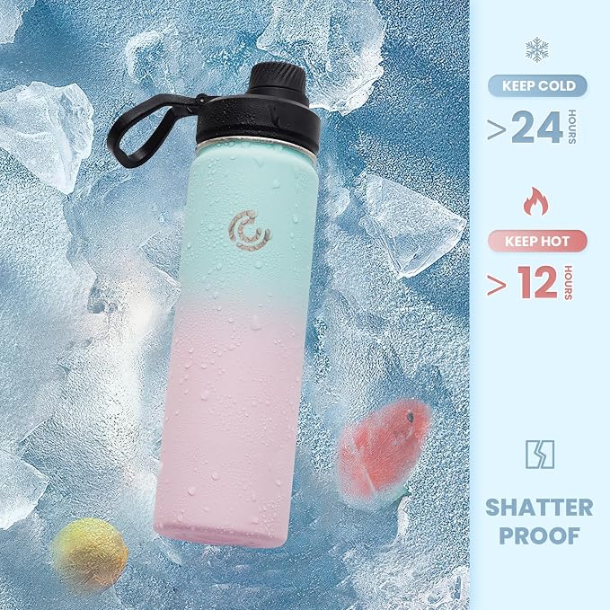 Sports Water Bottle 22oz, Insulated Water Bottle - Image 4