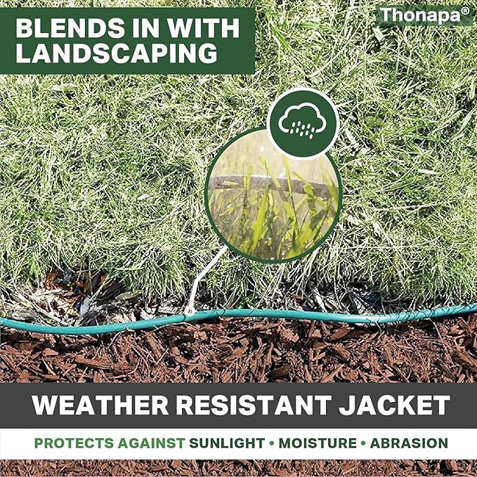 Thonapa Weatherproof Green Extension Cord 20 ft 3 Outlets, 16/3 SJTW Outdoor - Image 3