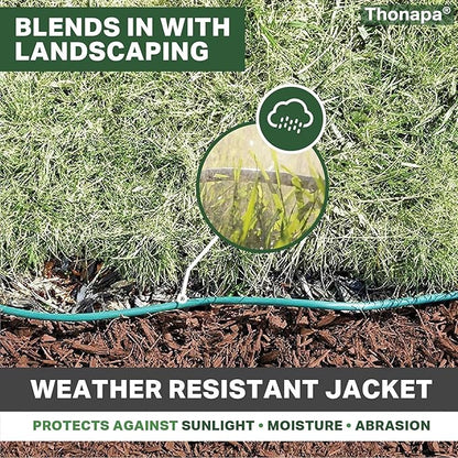 Thonapa Weatherproof Green Extension Cord 6 ft 3 Outlets, 16/3 SJTW Outdoor - Image 3