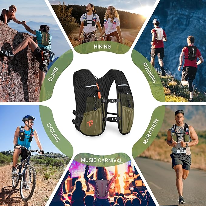 BECOJADDE Running Vest Hydration Backpack - Image 6