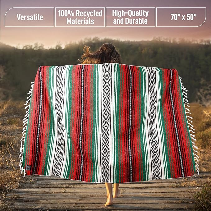 Hydration Nation Authentic Extra Large Mexican Blanket - Image 3