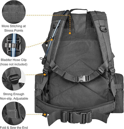 CVLIFE Tactical Backpack Military Army Rucksack 60L Large Assault Pack - Image 7
