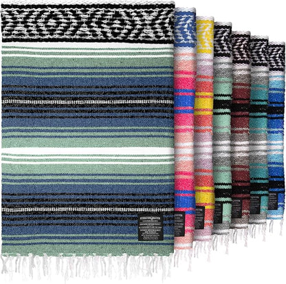 Hydration Nation Authentic Large Handwoven Mexican Blanket by ZulayKitchen