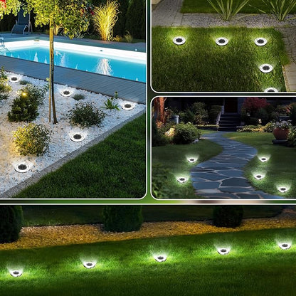 INCX Solar Ground Lights, 16 Pack Solar Lights Outdoor Waterproof, Solar Garden - Image 5