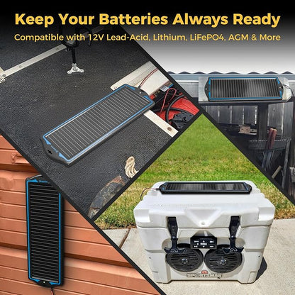 SUNAPEX 12V Solar Battery Charge: Waterproof Portable Solar Panel Kit - Image 8