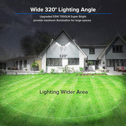 SANSI 55W Motion Sensor Outdoor Lights 7000LM Super Bright LED Security Lights - Image 2