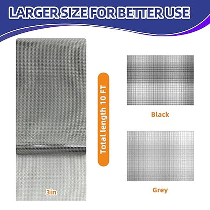 KING MOUNTAIN Grey Window Screen Repair Tape, 3inX10FT Heavy Duty Screen Repair - Image 2