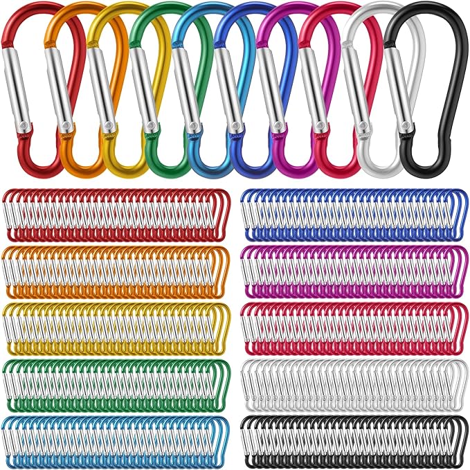Yaocom 300 Pcs 2" Carabiner Bulk Small Carabiner Clip by Yaocom