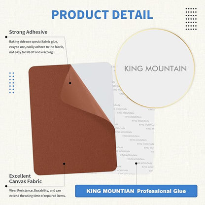 KING MOUNTAIN Canvas Repair Patch 9 x11 Inch 2 Pcs Self-Adhesive Waterproof - Image 3