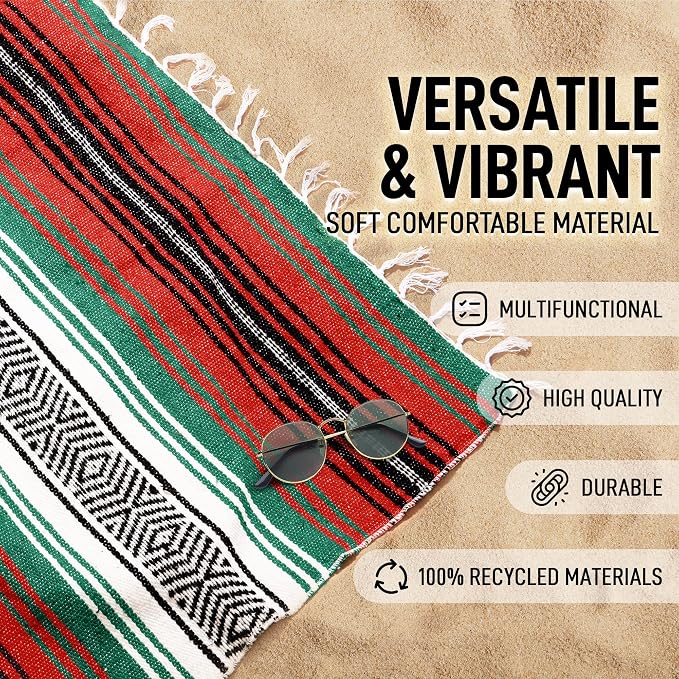 Hydration Nation Authentic Extra Large Mexican Blanket - Image 2