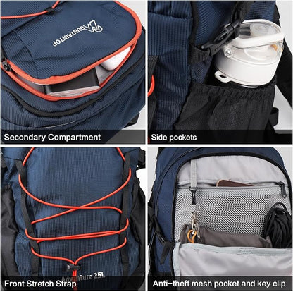 MOUNTAINTOP Hiking Backpack, 25/30L Camping Backpack, Men Women Hiking Daypack - Image 5