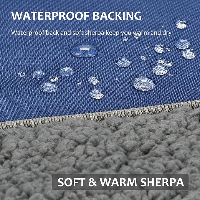 Tirrinia Large Waterproof Outdoor Blanket, Soft Warm Windproof Stadium Blanket - Image 2