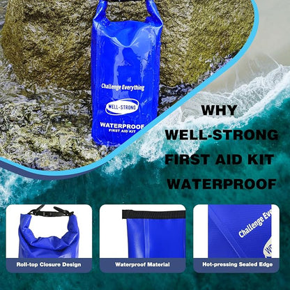Boat First Aid Kit Waterproof, WELL-STRONG Marine Emergency Kit - Image 2