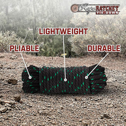 Rope Ratchet 1/2" 50 ft Braided Polypropylene Utility Cord, Weather Resistant - Image 5