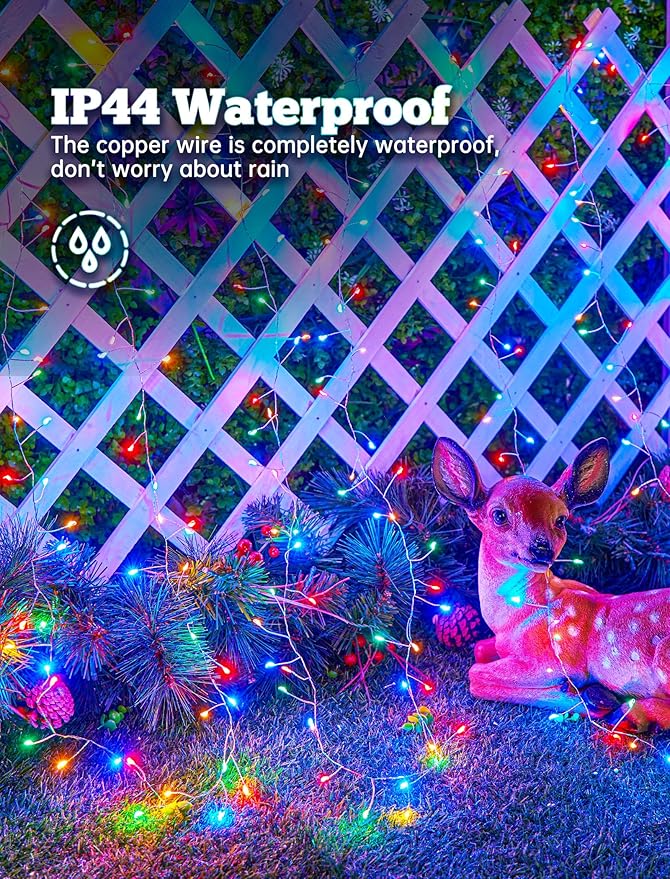 Brightown Solar Lights for Outside, 10Ft 120 LED Solar String Lights Outdoor - Image 4