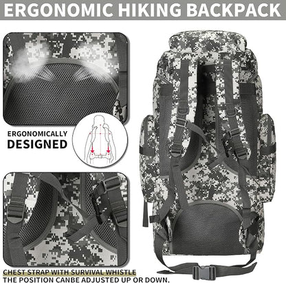 Hiking Backpack for Men 70L/100L Camping Backpack Military Rucksack Molle 3 - Image 5