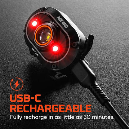 NEBO MYCRO 450 Rechargeable Headlamp | 450 Lumens, 6 Light Modes, Water - Image 2