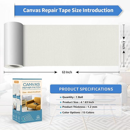 KING MOUNTAIN Canvas Repair Tape, Outdoor Gear Patch, 4×63 Inches, Waterproof - Image 4