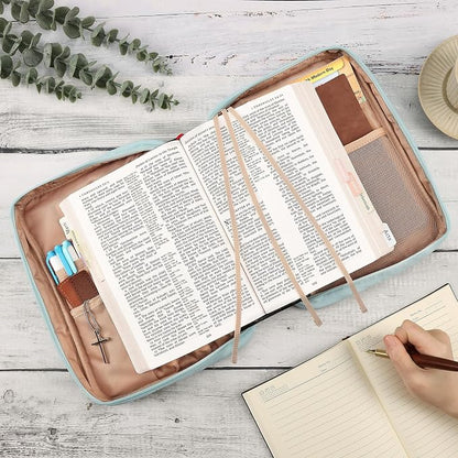 FINDCOZY Bible Cover for Women, Durable Carrying Book Case Church Bag for - Image 5