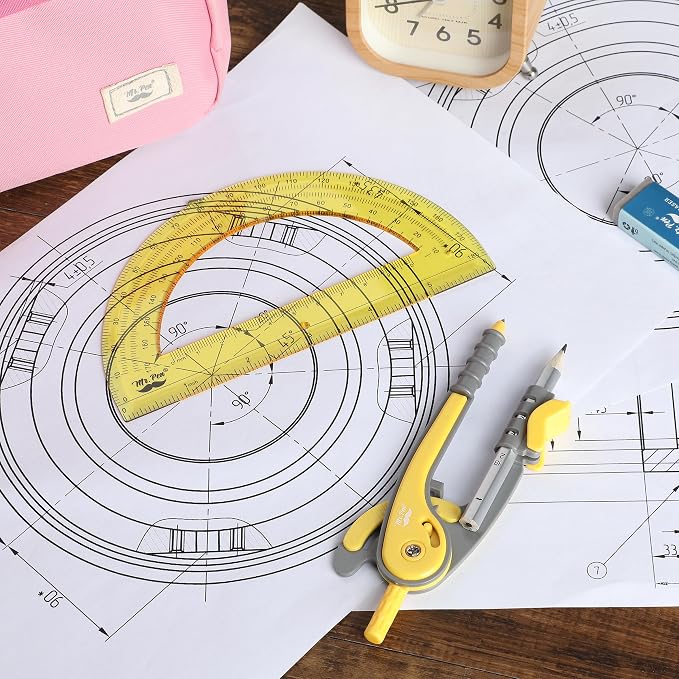 Mr. Pen- Geometry Compass and Protractor Set, 6 Inch Compass, 6 Inch Protractor - Image 6