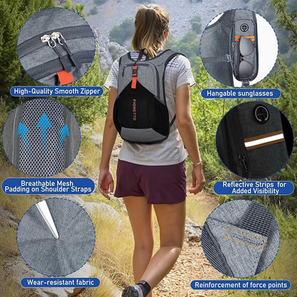 FIORETTO 15L Hiking Backpack for Women Men Mini Packable Backpack Lightweight - Image 3