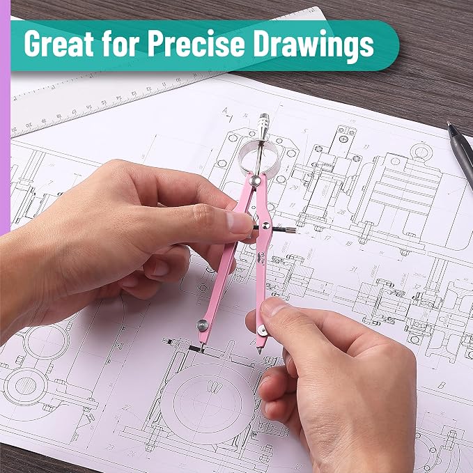 Mr. Pen- Professional Compass for Geometry, Metal Compass - Image 7