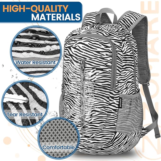 ZOMAKE Ultra Lightweight Packable Backpack 25L - Image 4