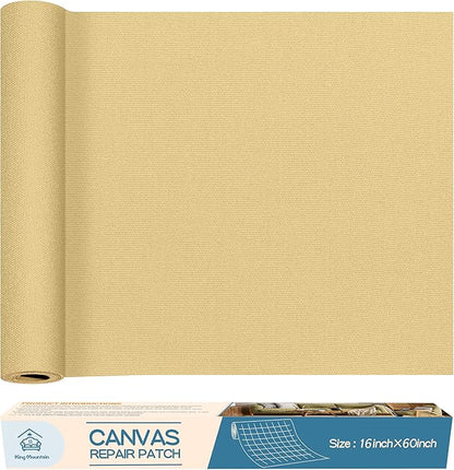 KING MOUNTAIN Canvas Repair Patch 16×60 Inch Self-Adhesive Waterproof Fabric by ForABetterHomeLife