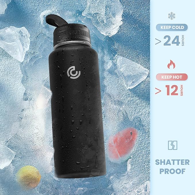 COKTIK 32oz Sports Water Bottle, Stainless Steel Water Bottle - Image 4