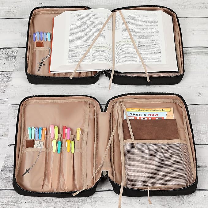 FINDCOZY Bible Cover Case for Women, Large Carrying Church Bag for Biblical - Image 3