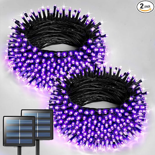 JMEXSUSS 2 Pack Solar String Lights Outdoor Waterproof, Total 400 LED 151FT by JMEXSUSS