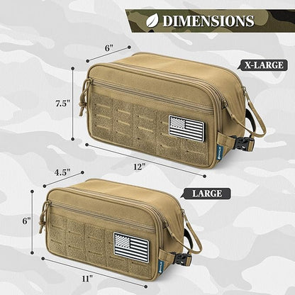 PAVILIA Tactical Toiletry Bag for Men, Travel Hygiene Bag, Military Gear Dopp - Image 6