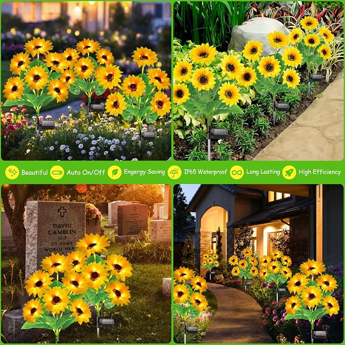 GARPAR Solar Garden Lights Outdoor, Upgraded 3 Pack - Image 7