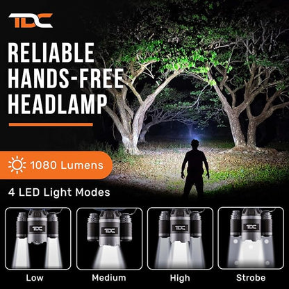 TDC Head Lamp Led Rechargeable Super Bright - Image 5