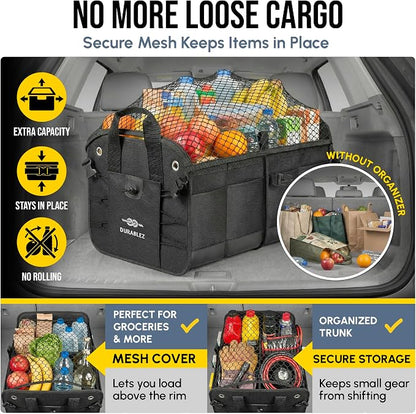 3-Section Car Trunk Organizer XL – Large Modular Auto Storage Bin, Foldable - Image 6