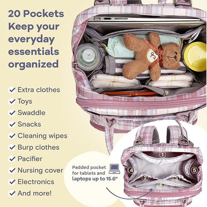 RUVALINO Diaper Bag Backpack, Large Capacity, Waterproof - Image 4