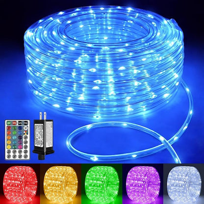 Ollny Rope Lights Outdoor Color Changing, 66FT 200 LED Waterproof Plug in by Ollny