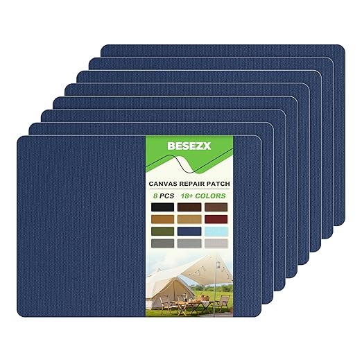 Besezx Canvas Repair Patch, Outdoor Gear Patch, 7.87x5.9 Inches 8PCS, by Besezx
