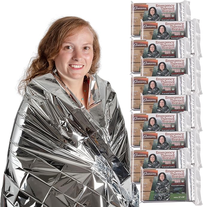 Grizzly Gear Emergency Mylar Thermal Blankets Survival Kit Camping Space Blanket by GrizzlyGear