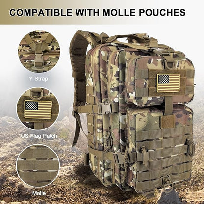 Hannibal Tactical MOLLE Assault Backpack, Tactical Backpack Military Army - Image 4