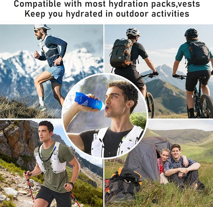 500ml Soft Flask, 2 Pack TPU Collapsible Soft Water Bottle - Image 6