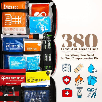 Everlit Care 380 Pcs First Aid Kit All-Purpose Medical Essential Kit - Image 5