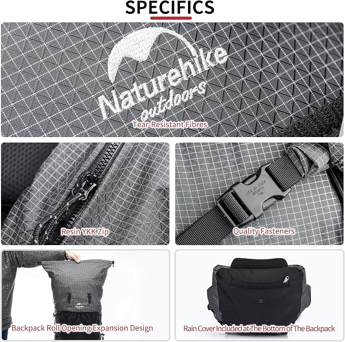 Naturehike 65L Rock Upgraded Internal Frame Hiking Backpack - Image 7