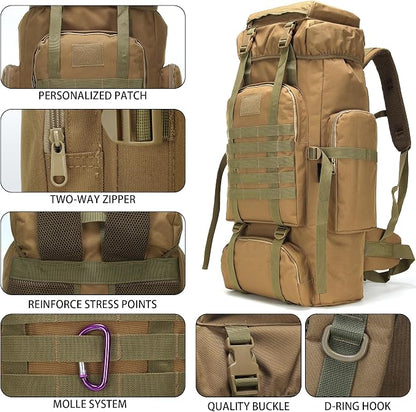 Hiking Backpack for Men 70L/100L Camping Backpack Military Rucksack Molle 3 - Image 6
