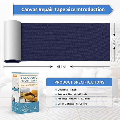 KING MOUNTAIN Canvas Repair Tape, Outdoor Gear Patch, 4×63 Inches, Waterproof - Image 4