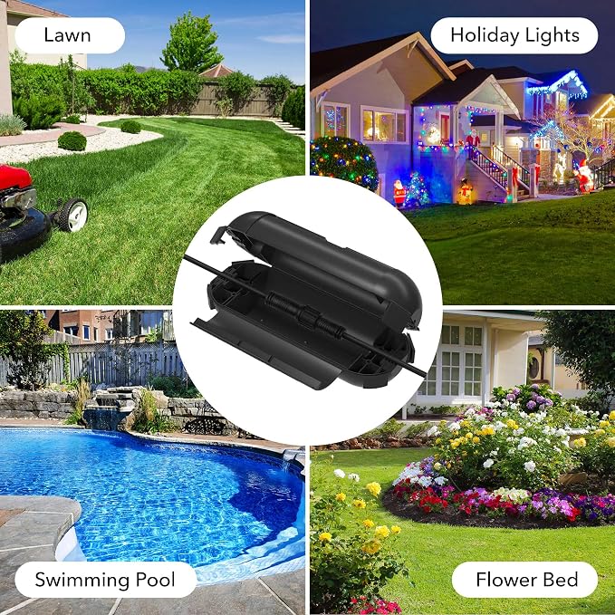 Outdoor Extension Cord Safety Cover, BN-LINK Outdoor Plug Protector Waterproof - Image 8