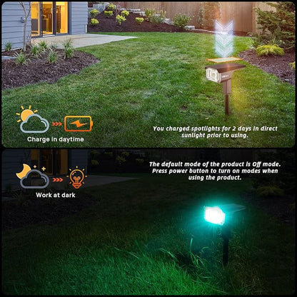 Solar Outdoor Lights, 40 LEDs Color Changing RGB Solar Landscape Path Lights - Image 8